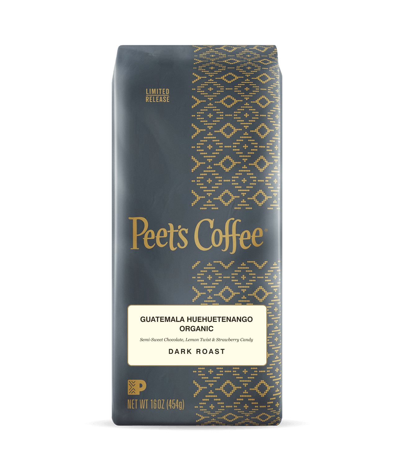 Peet's Coffee Guatemala Huehuetenango Limited Release coffee beans in a silver bag